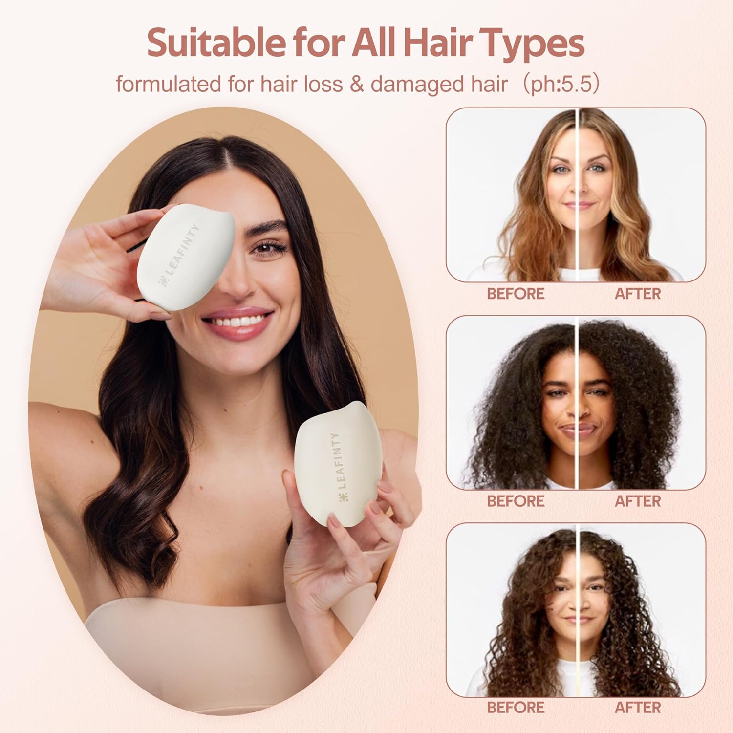 Rice Water for Hair Growth | Rice Water Shampoo and Conditioner Bar | Vegan & Natural | Rice Shampoo Bar for Thickening & Strengthening | Shampoo and Conditioner 6.7oz