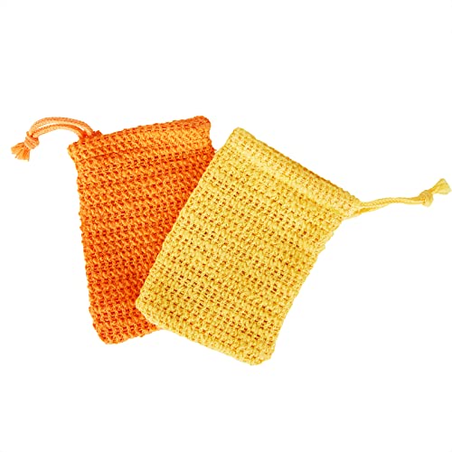 Soap Saver Bag, Natural Colorful Sisal Ramie Soap Saver 2PCS