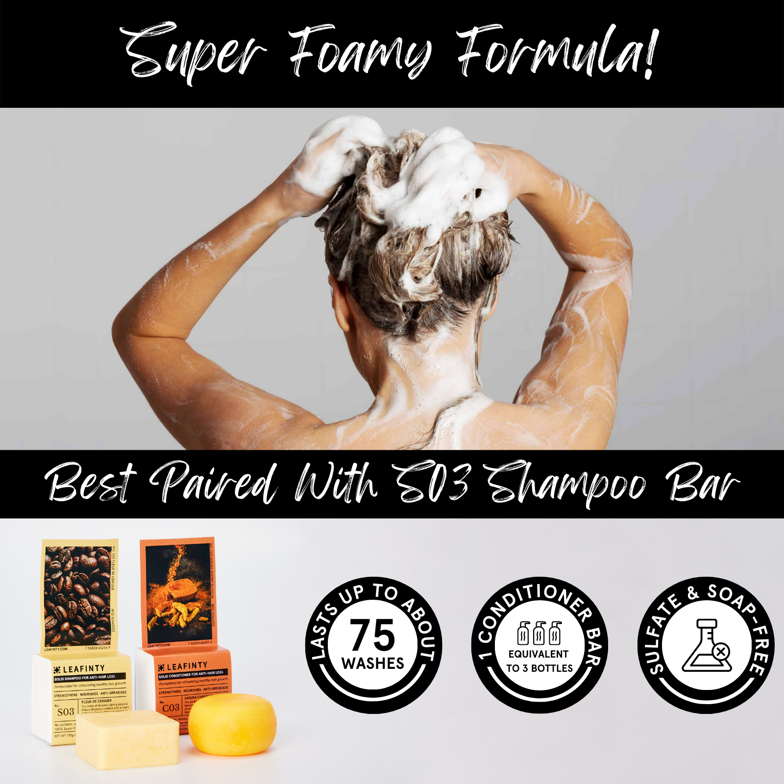C03 Solid Conditioner Bar for Stimulating Hair Growth & Healthier Hair