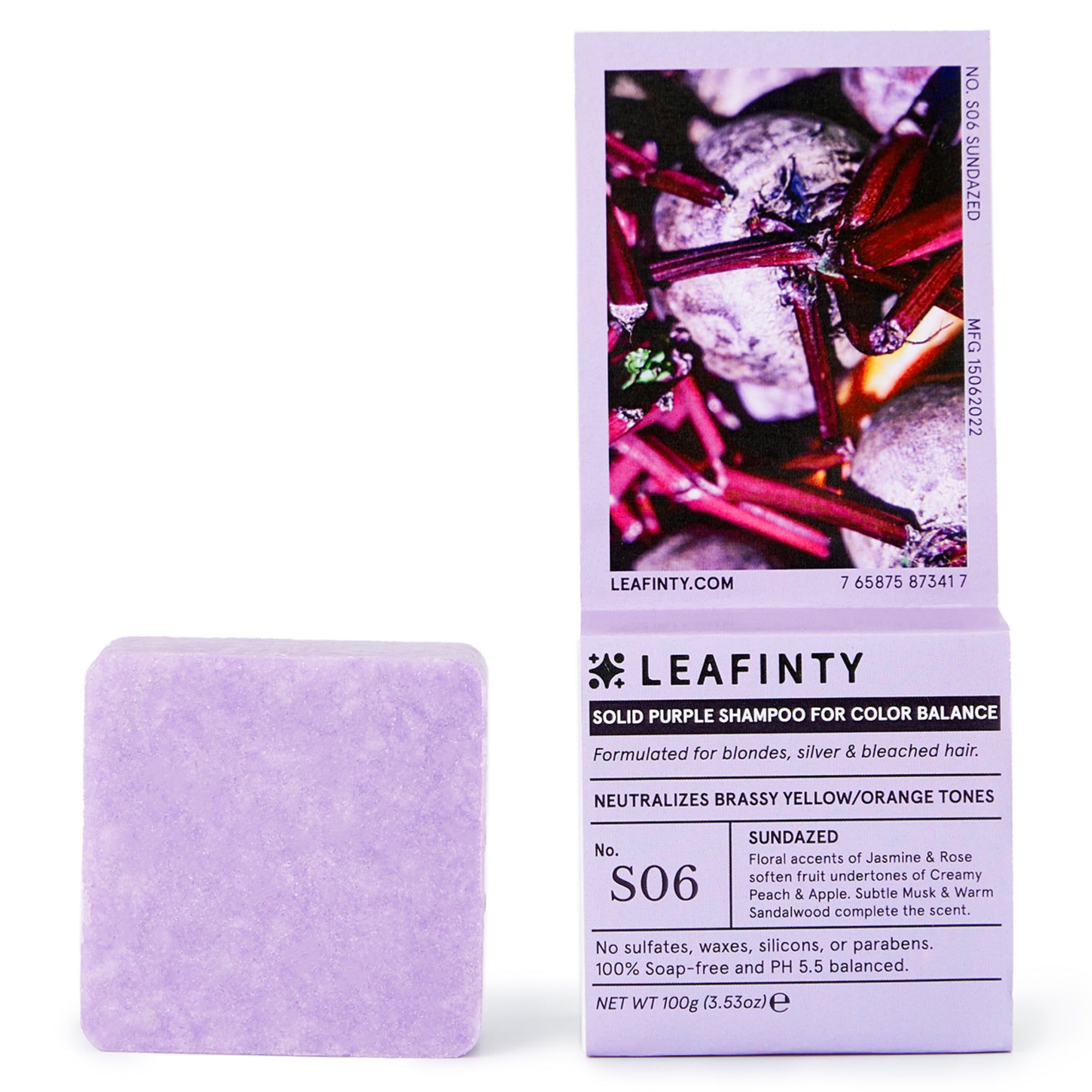 S06 Purple Solid Shampoo Bar for Blondes, Silver & Bleached Hair